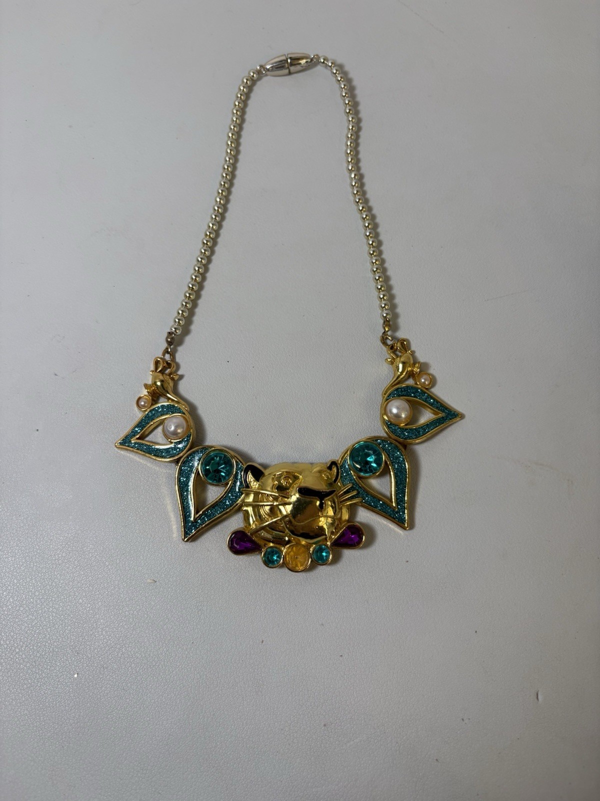 Disney Store Princess Jasmine Necklace Costume Jewelry Raja Tiger
