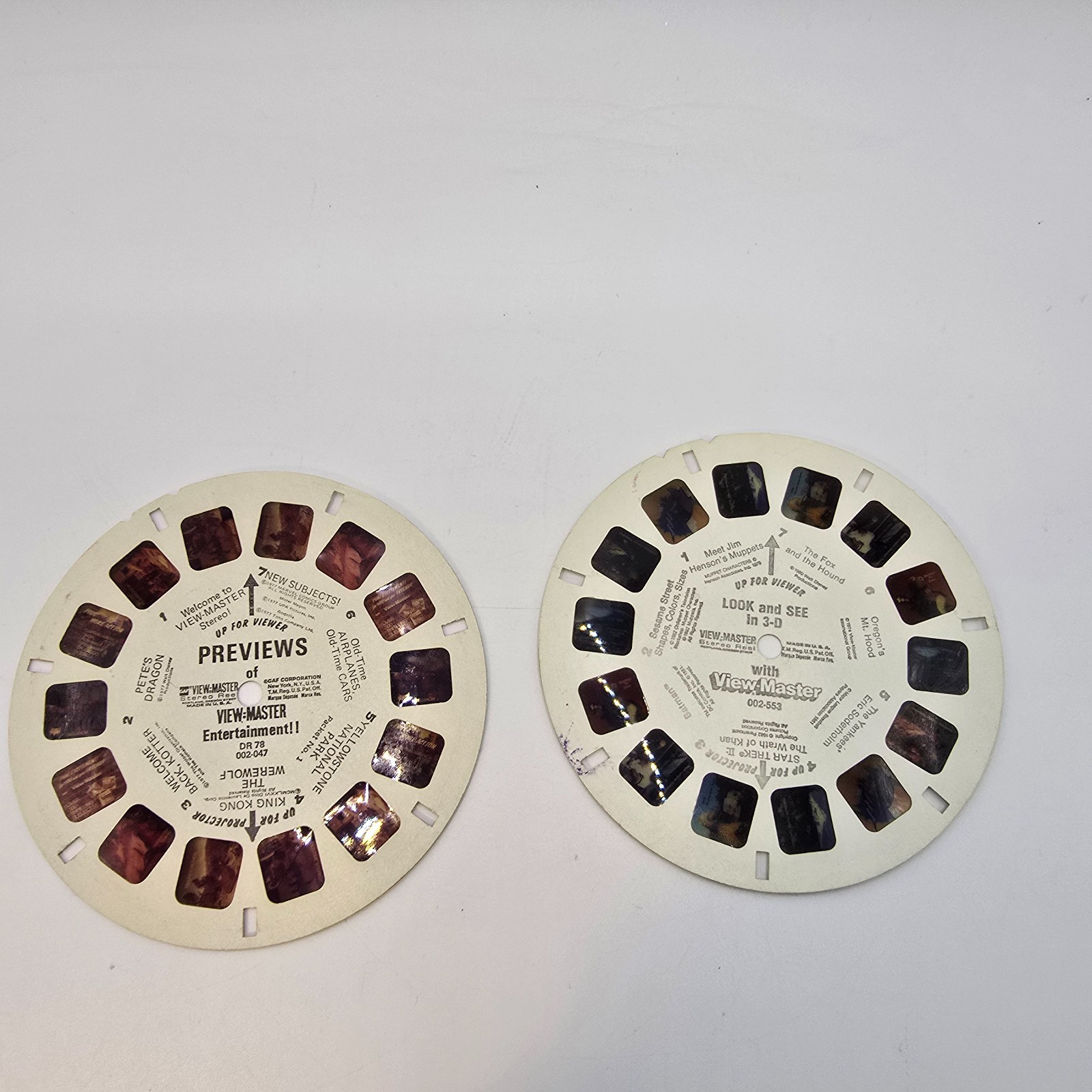 Vintage View-Master Reels Previews DR78 & Look & See 3-D