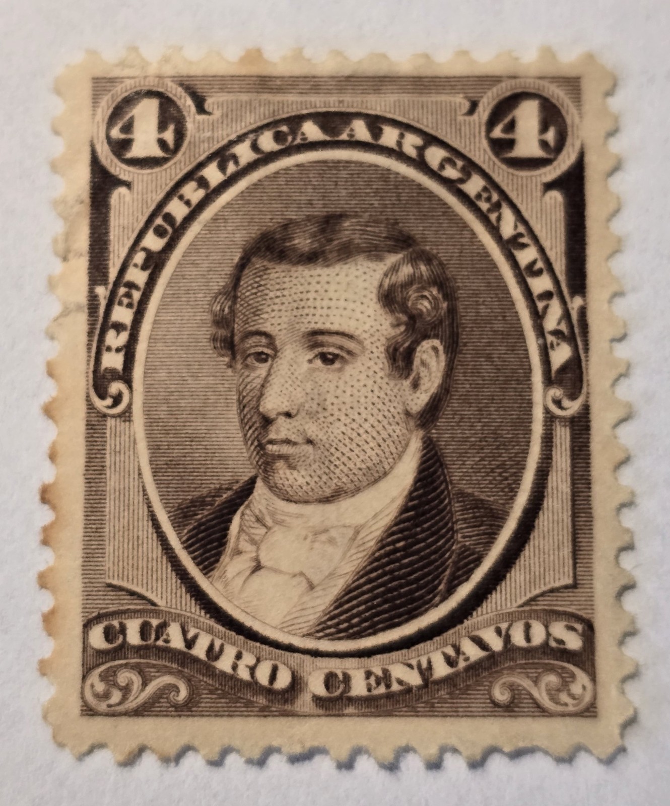 Argentina Scott #23  - A11 4c brown - MH - VF - 1873