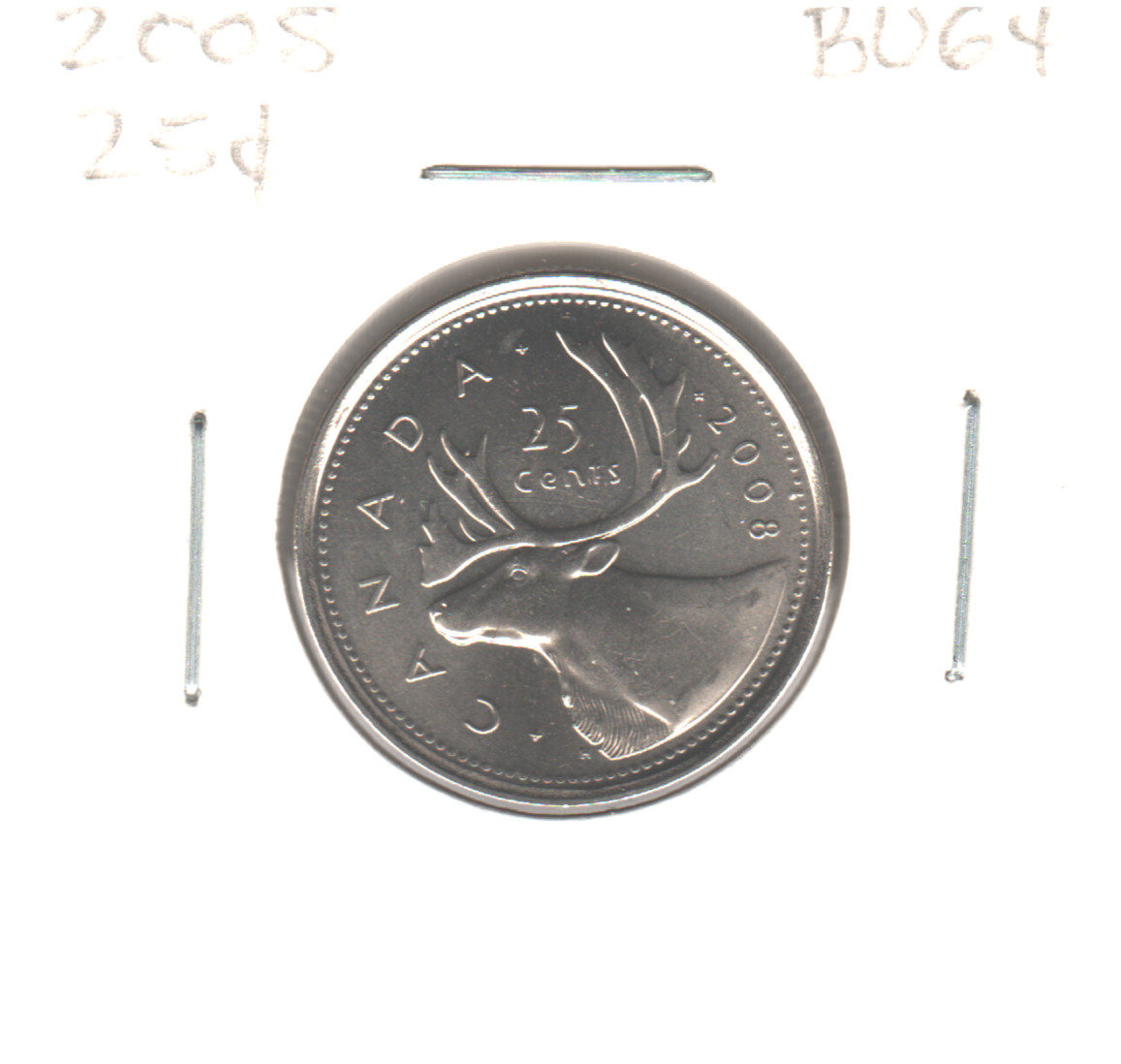 2008 Canada 25 cents - BU (MS-63) - CHOICE