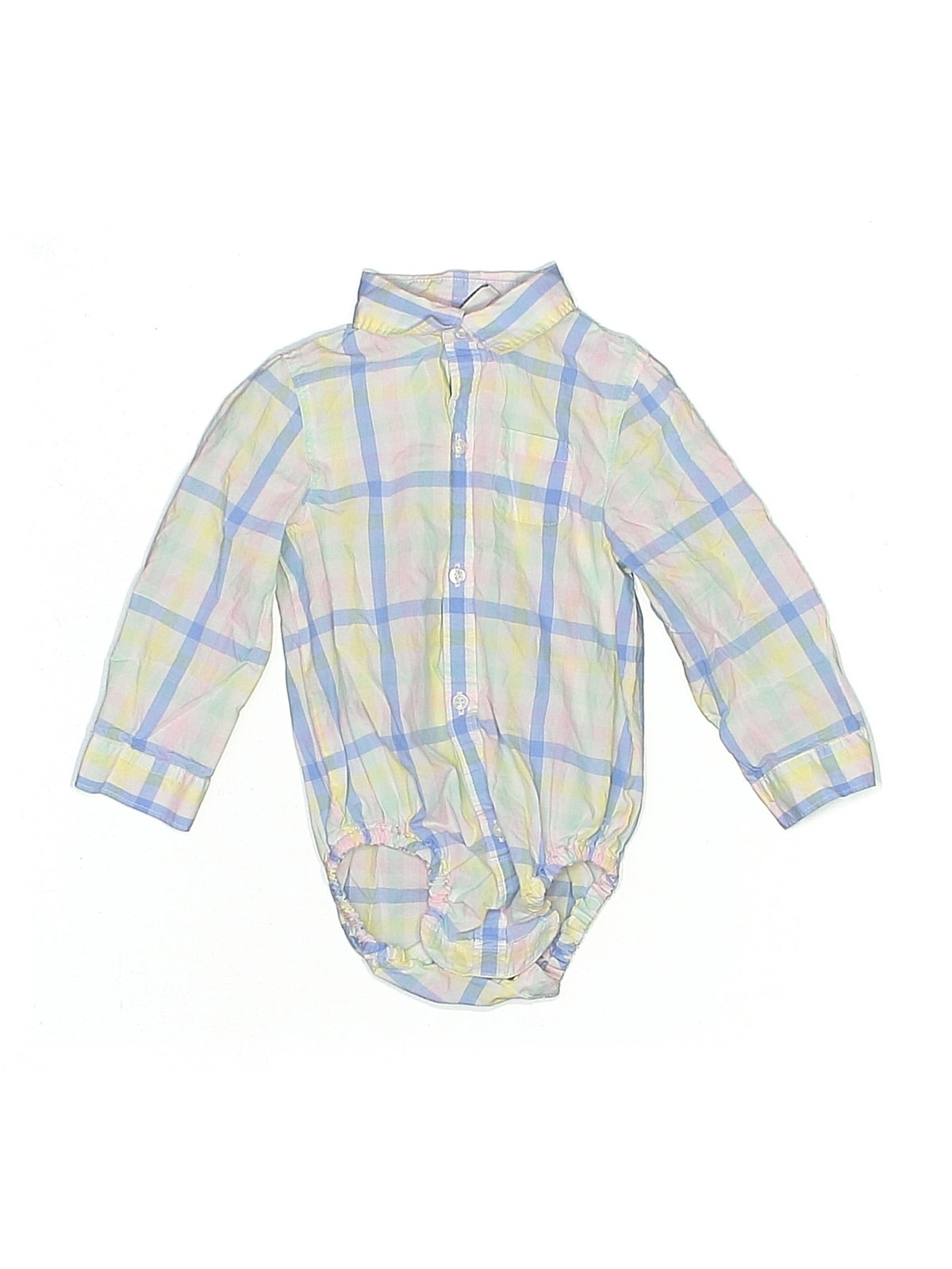 Janie and Jack Girls Yellow Long Sleeve Bodysuit 18-24 Months