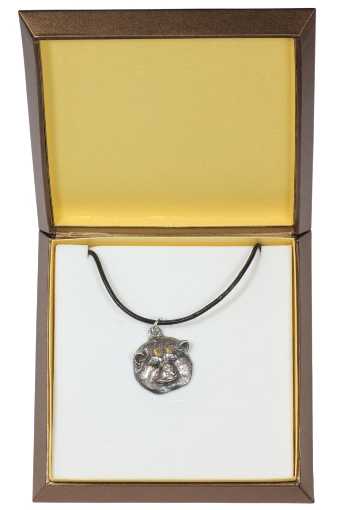 Akita, Akita Inu - Dog Collar IN Geschenkbox, Silver Plated Medallion for Dog