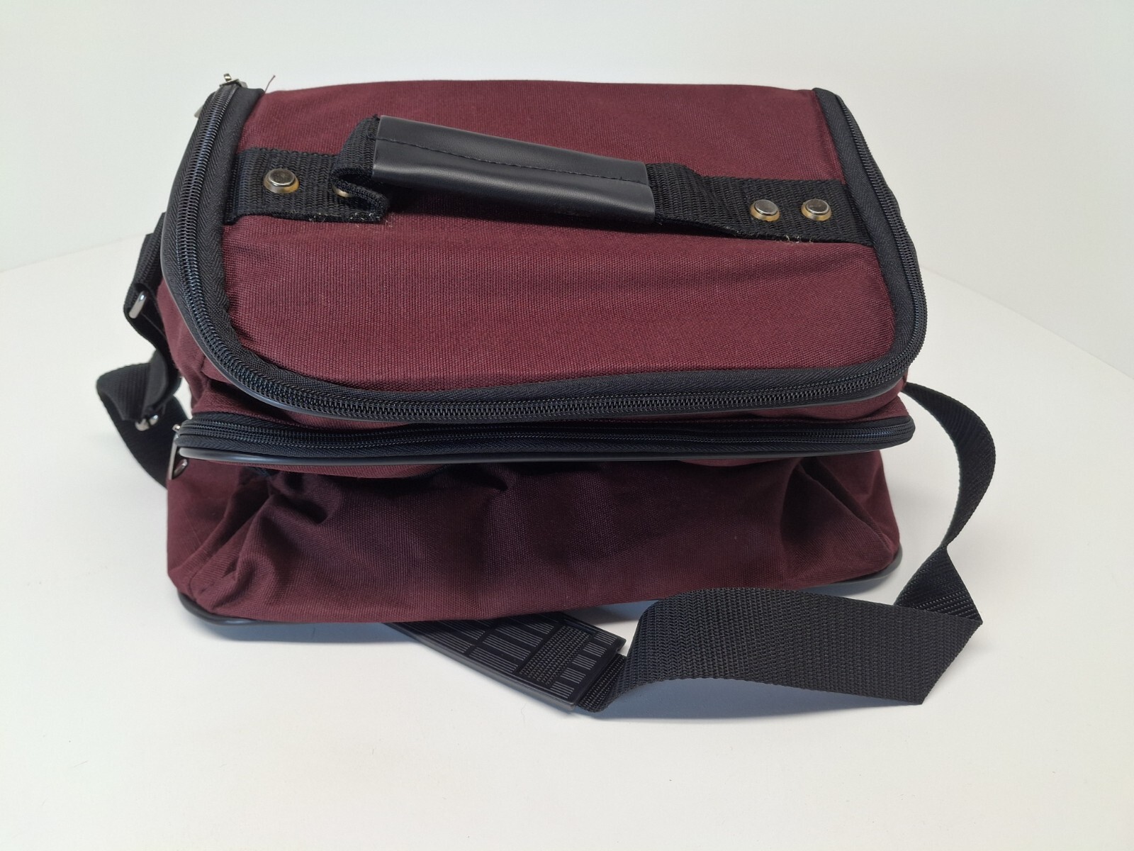 VINTAGE RED AMERICAN TOURISTER CARRY ON TOTE LUGGAGE BAG CANVAS