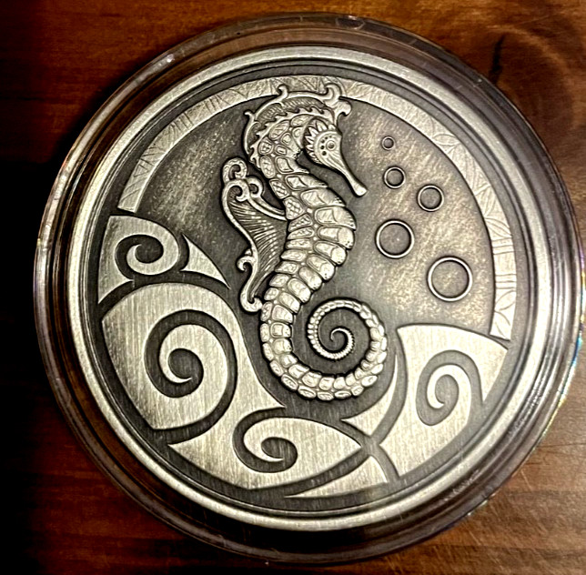2019 Samoa Seahorse Silver BU 1 oz