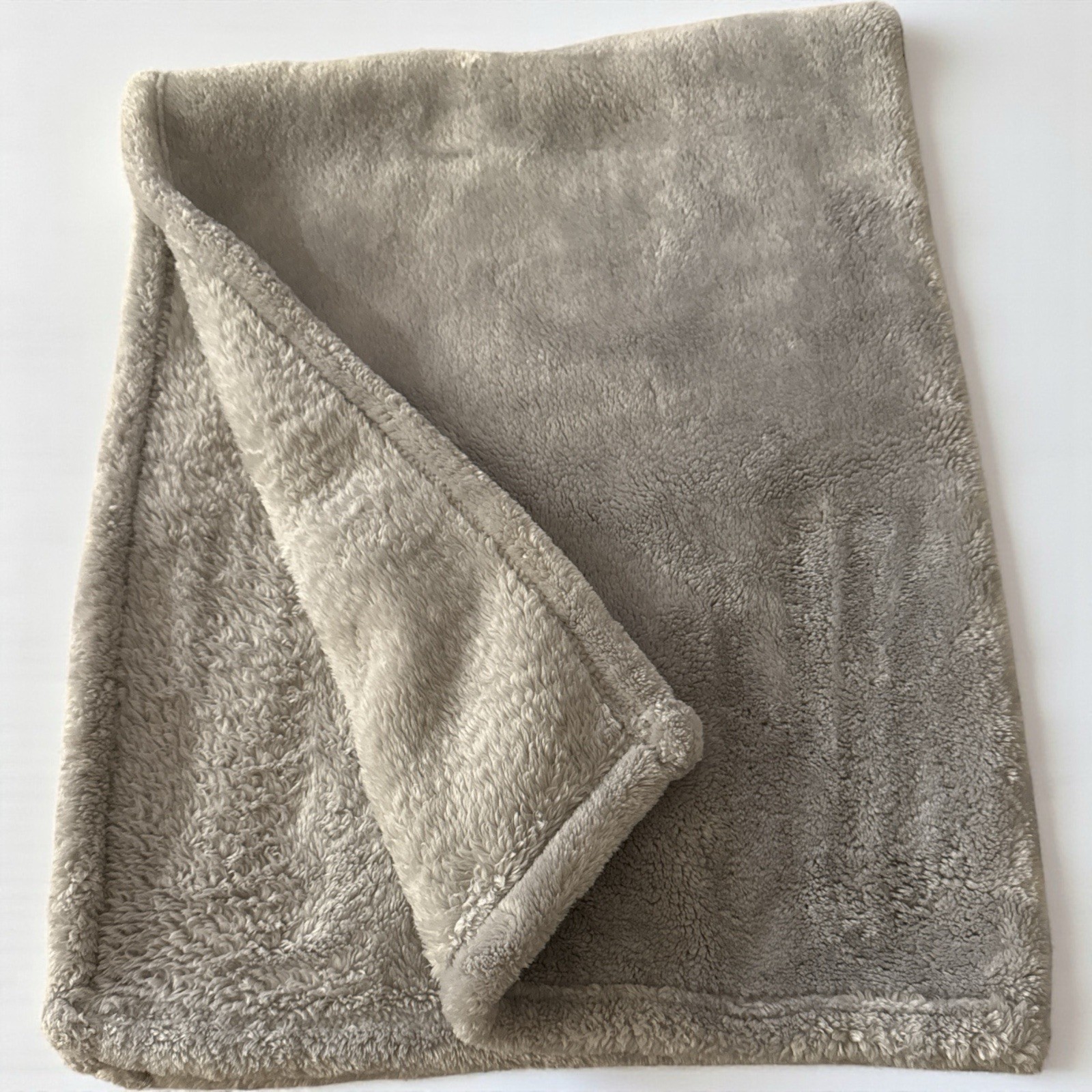 SL Home Fashions Baby Blanket Gray Plush Thick Lovey Security
