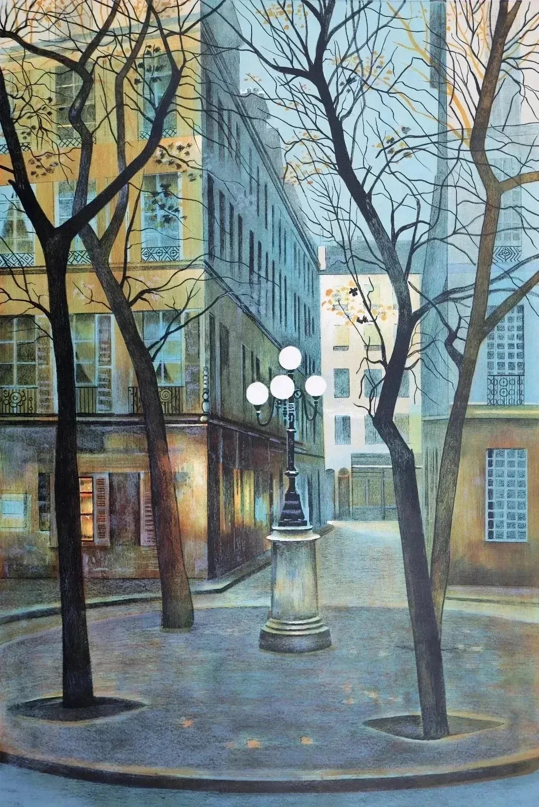 Diego RIVIERA : Square parisien, LITHOGRAPHIE originale signée, 50 ex