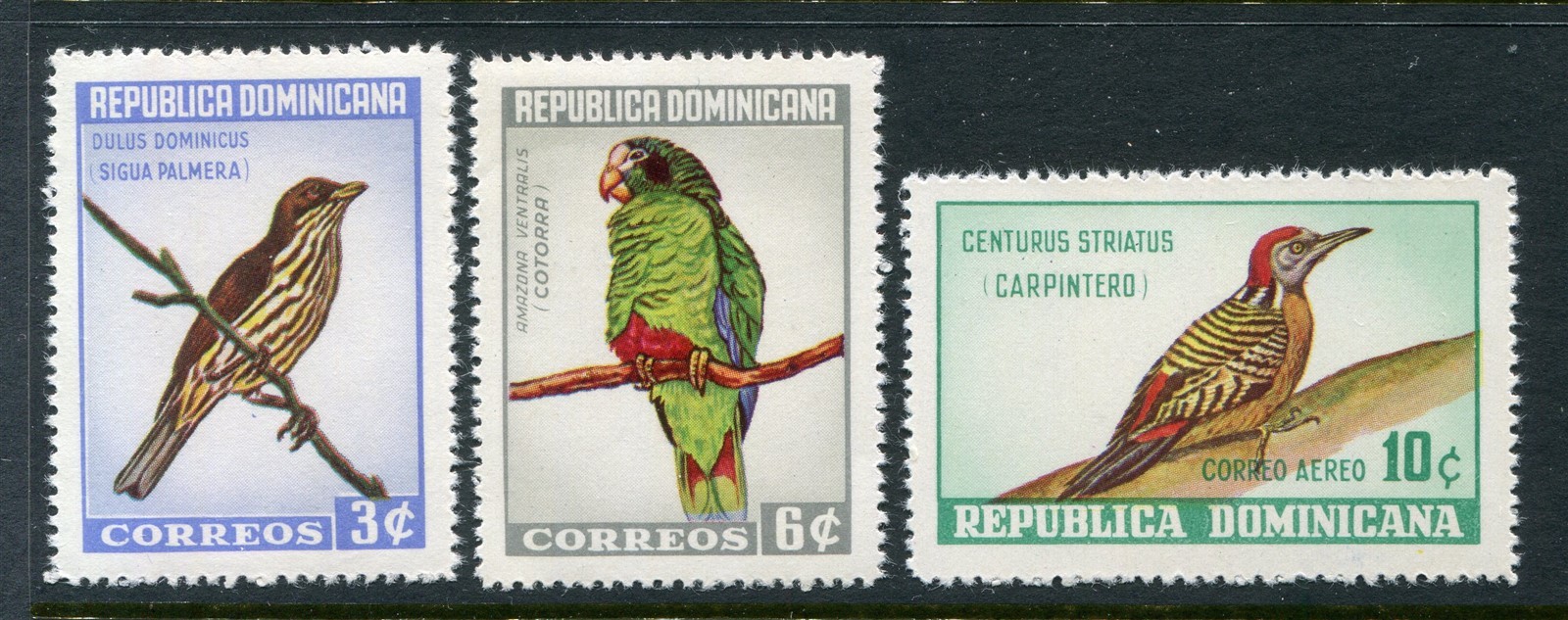 Dominican Republic #596-597, C134 Birds Complete Set [Mint Never Hinged]