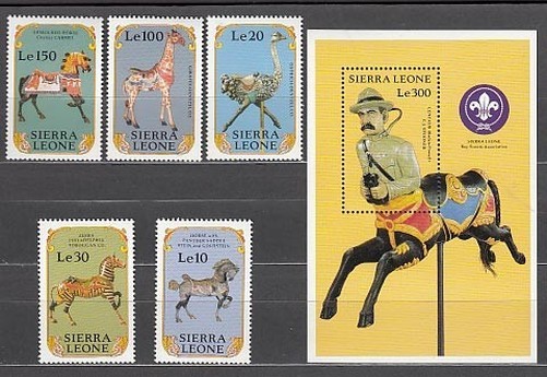 Sierra Leone - Mail Yvert 1245/9+Hb 133 ** Mnh Ceramics