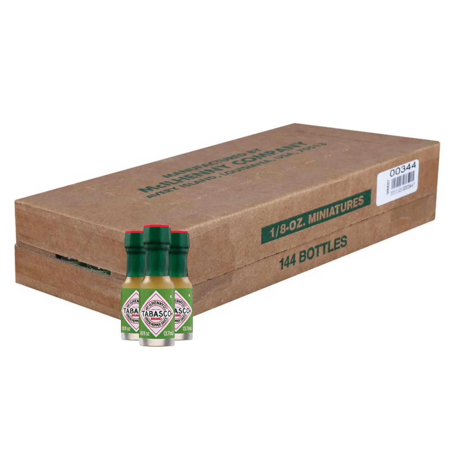 TABASCO Brand Green Jalapeno Pepper Sauce, Mild Hot Sauce, Mini Glass Bottles...