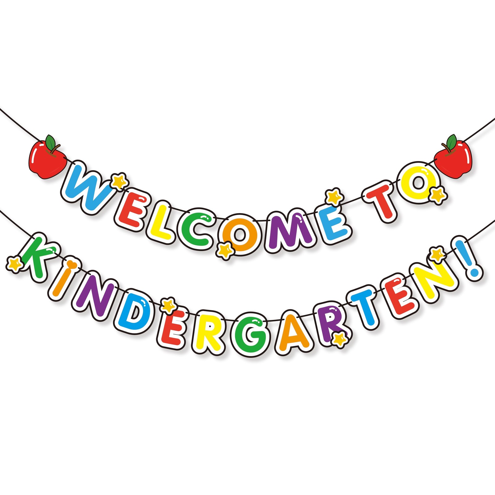 WALENGIF Back to School Banner Decorations - 5 inches x 6.8 inches, colorful 