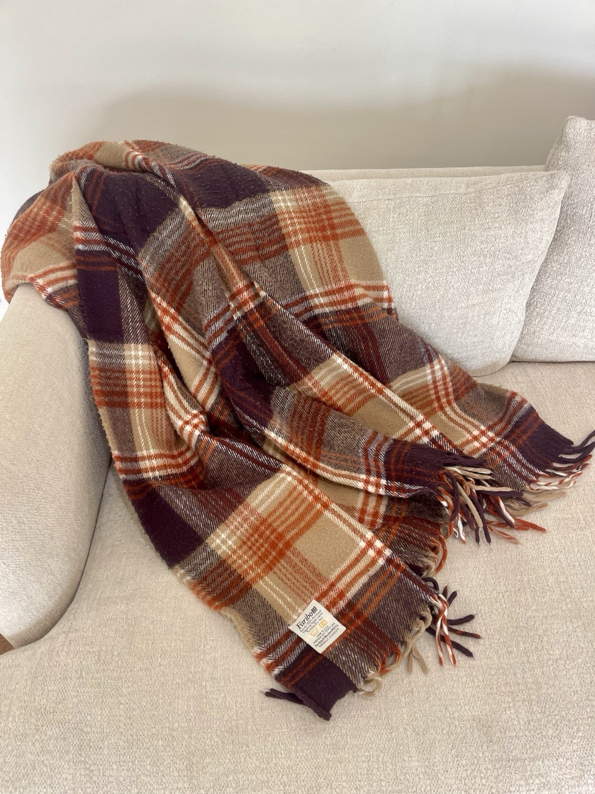 Vintage Plaid Throw Blanket “Faribo”