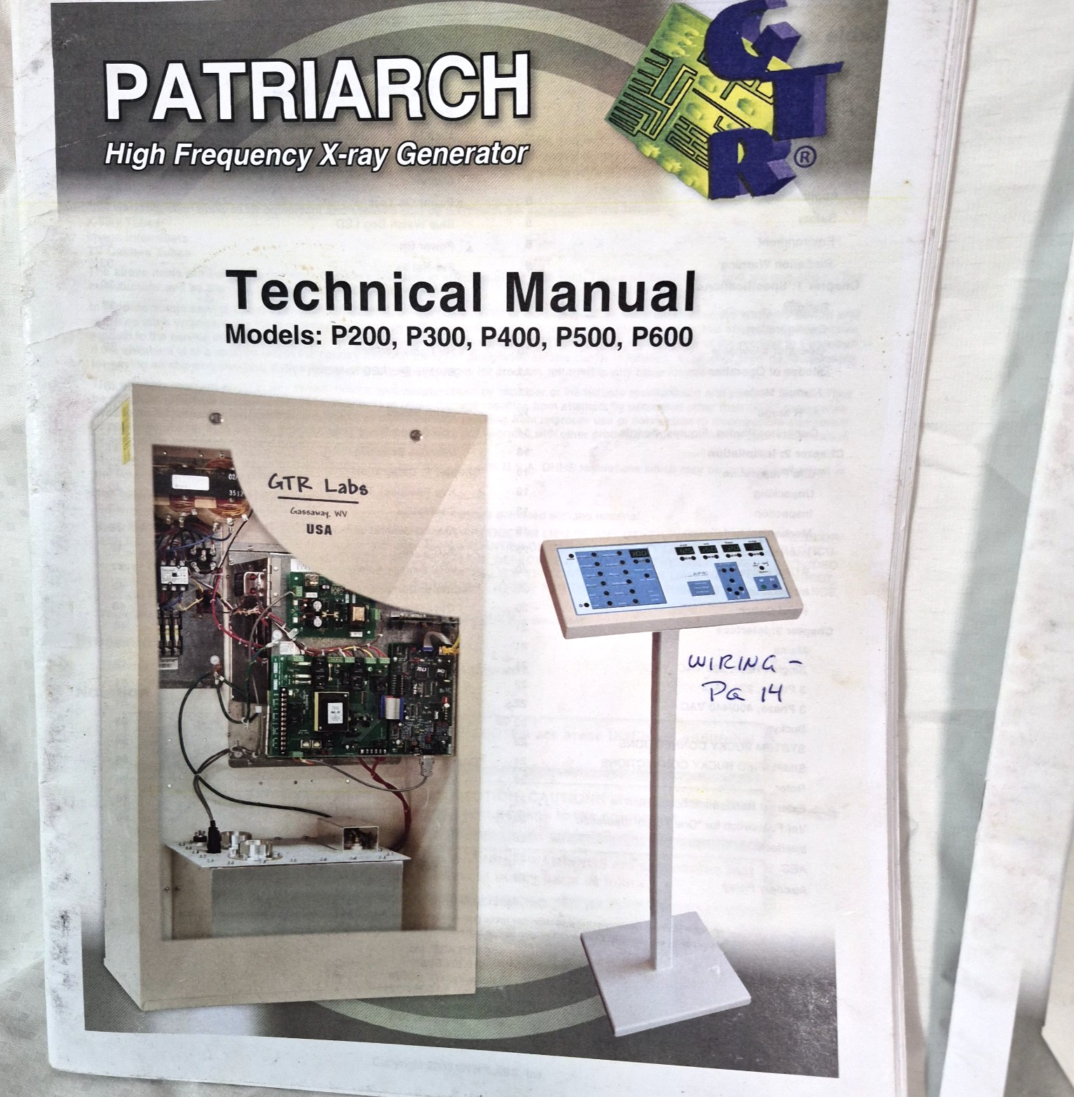 Patriarch Hi Frequency X ray Generator Technical Manual and Schematics Manual