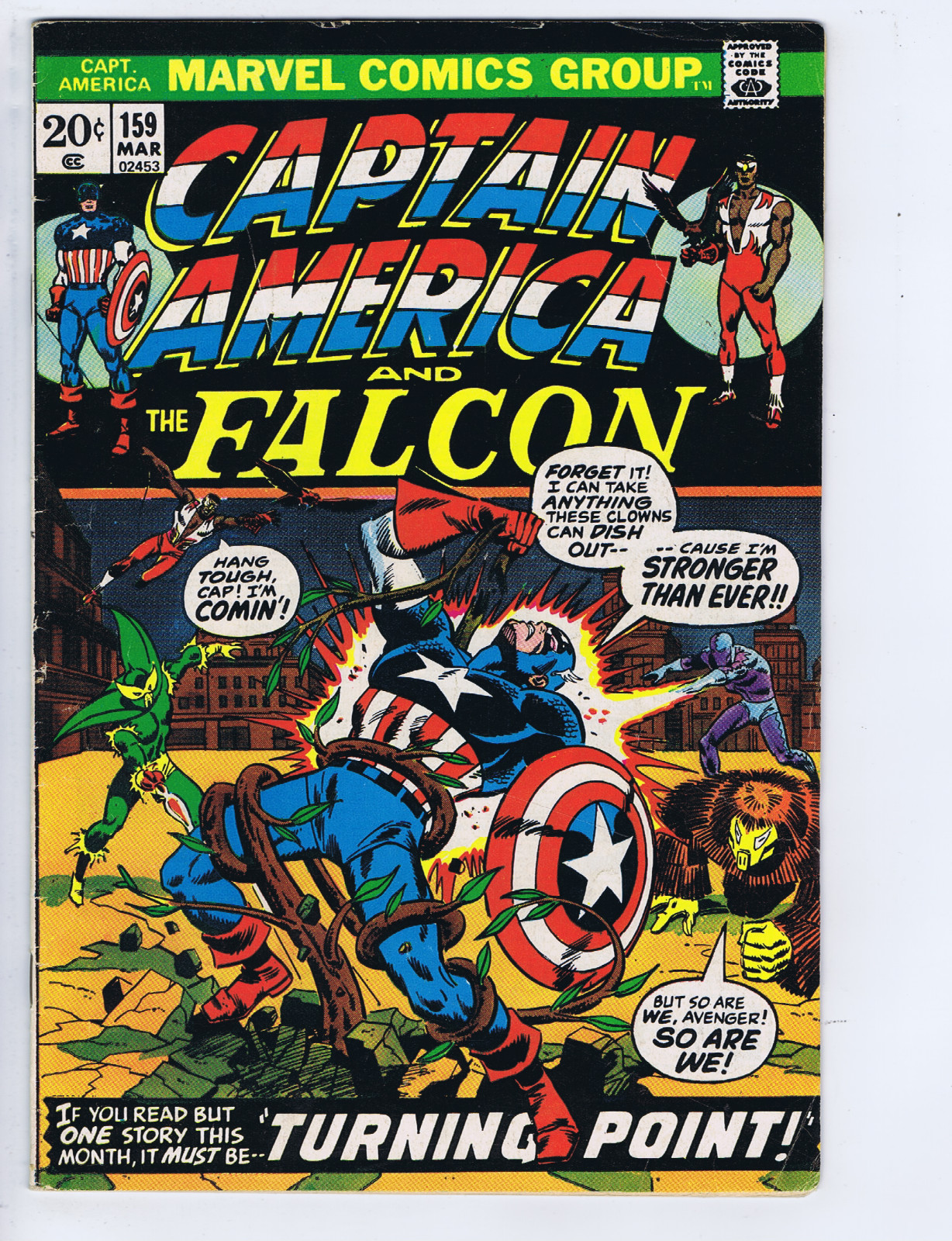 Captain America #159 Marvel 1973 " Turning Point !"