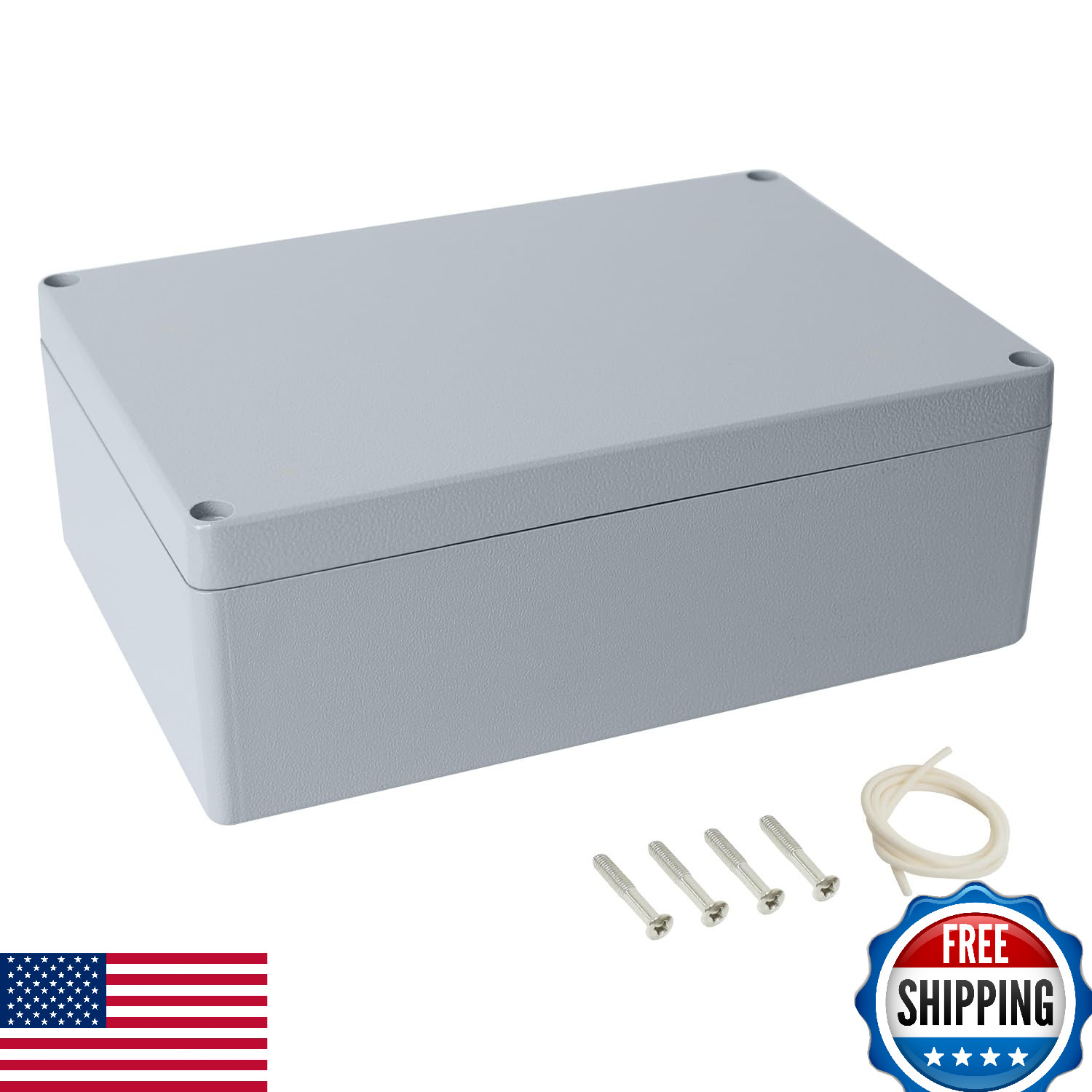 LeMotech Aluminum Junction Box, Waterproof Outdoor Electrical Enclosure 10.4x7.2