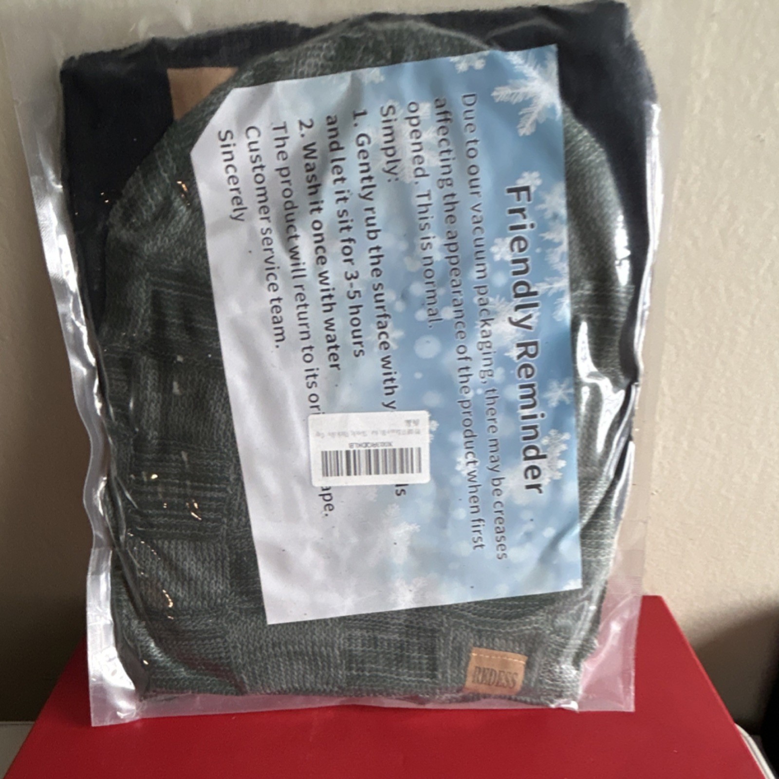 Rrddess Knit Beanie Hat Green Black Unisex Adults Winter Outdoor Ski Snowboard