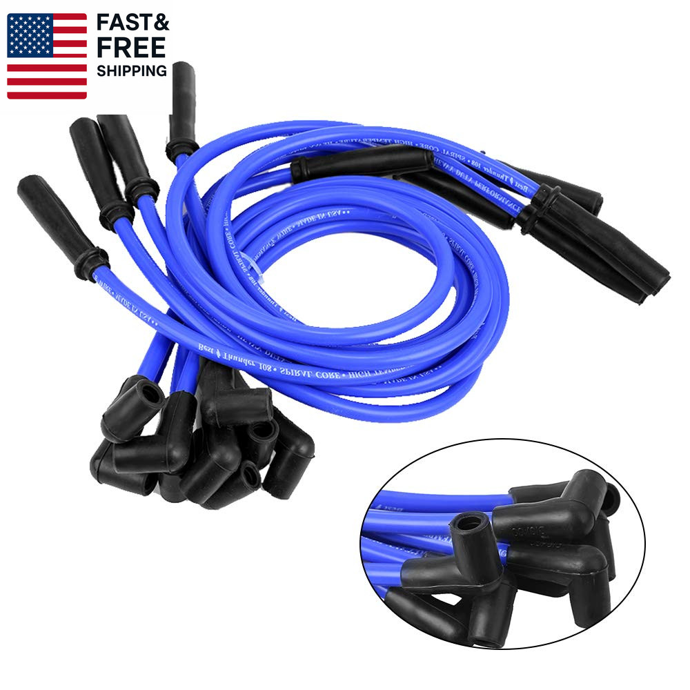 9 Pcs Spark Plug Wire Set 10.5Mm Electronic Ignition Cables for SBC BBC HEI 350 