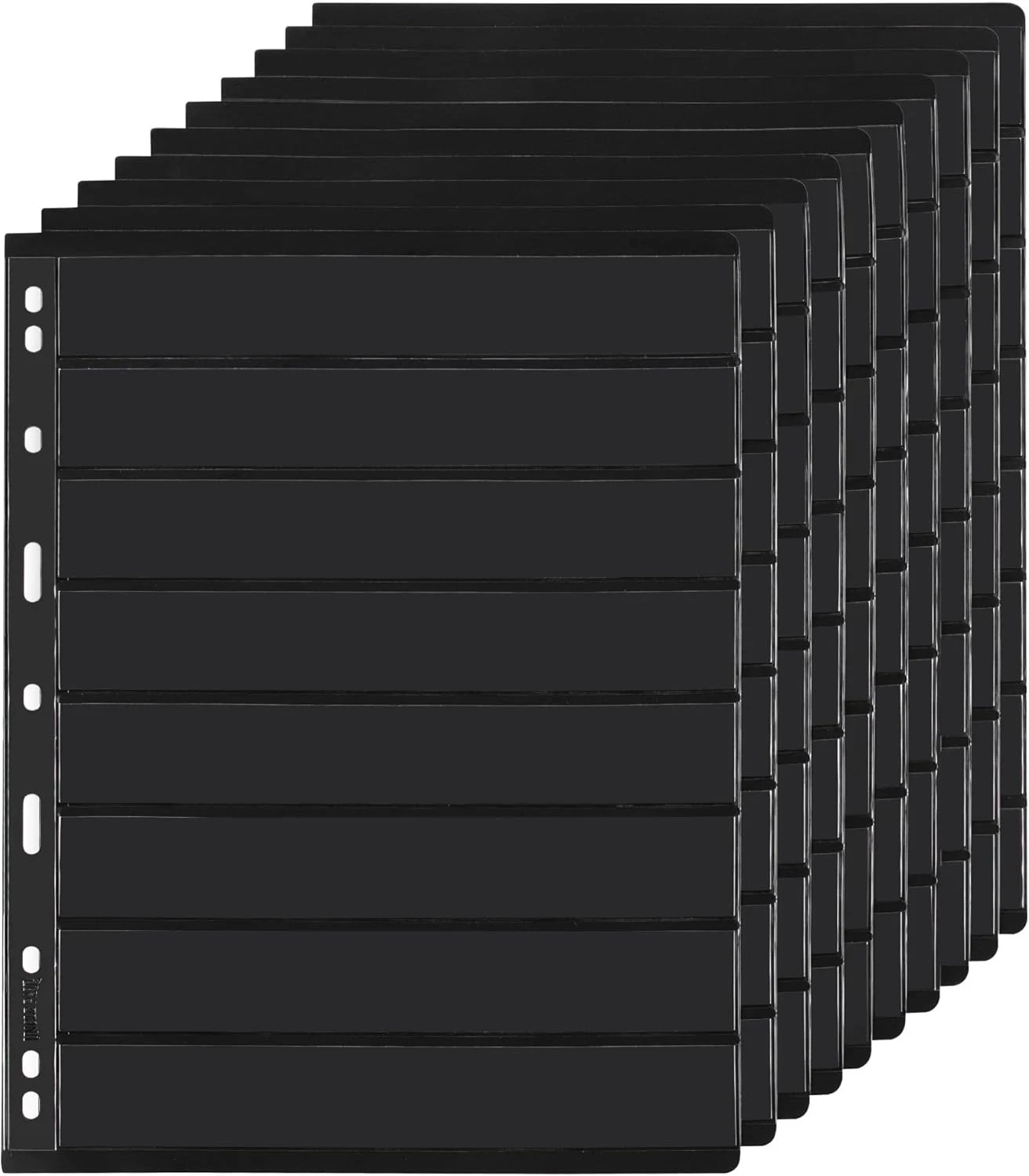 10 Sheets 20 Pages Postage Stamp Album Pages 8 Pockets 7.7X 1.18In Stamp Collect