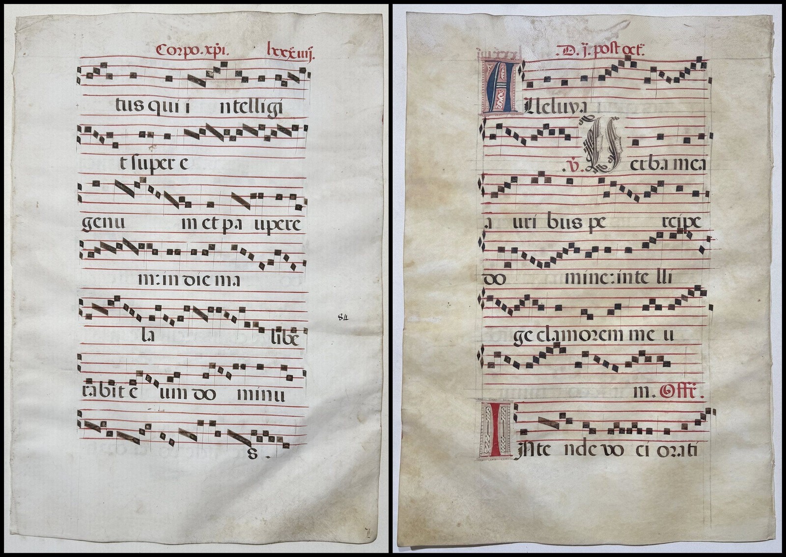 Antiphonary Pergament Vellum Manuscript 15th Century LXXXIIII