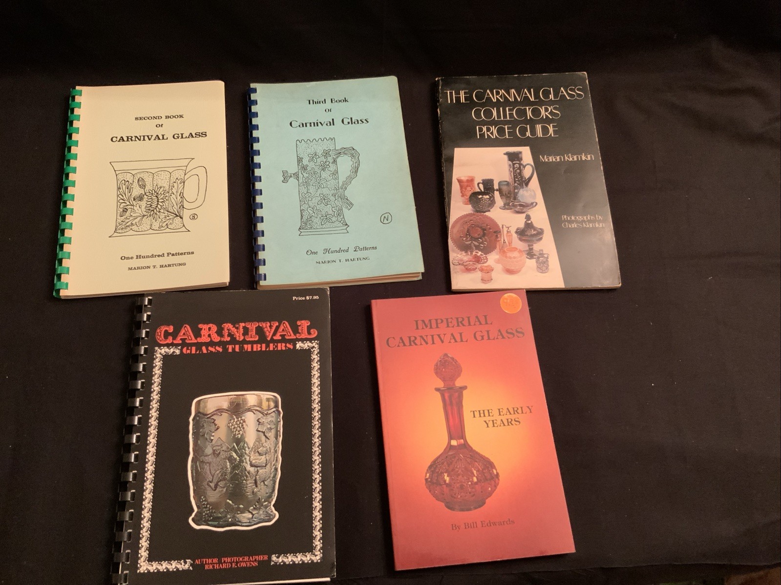 5 Book On Carnival Glass 1962-1980