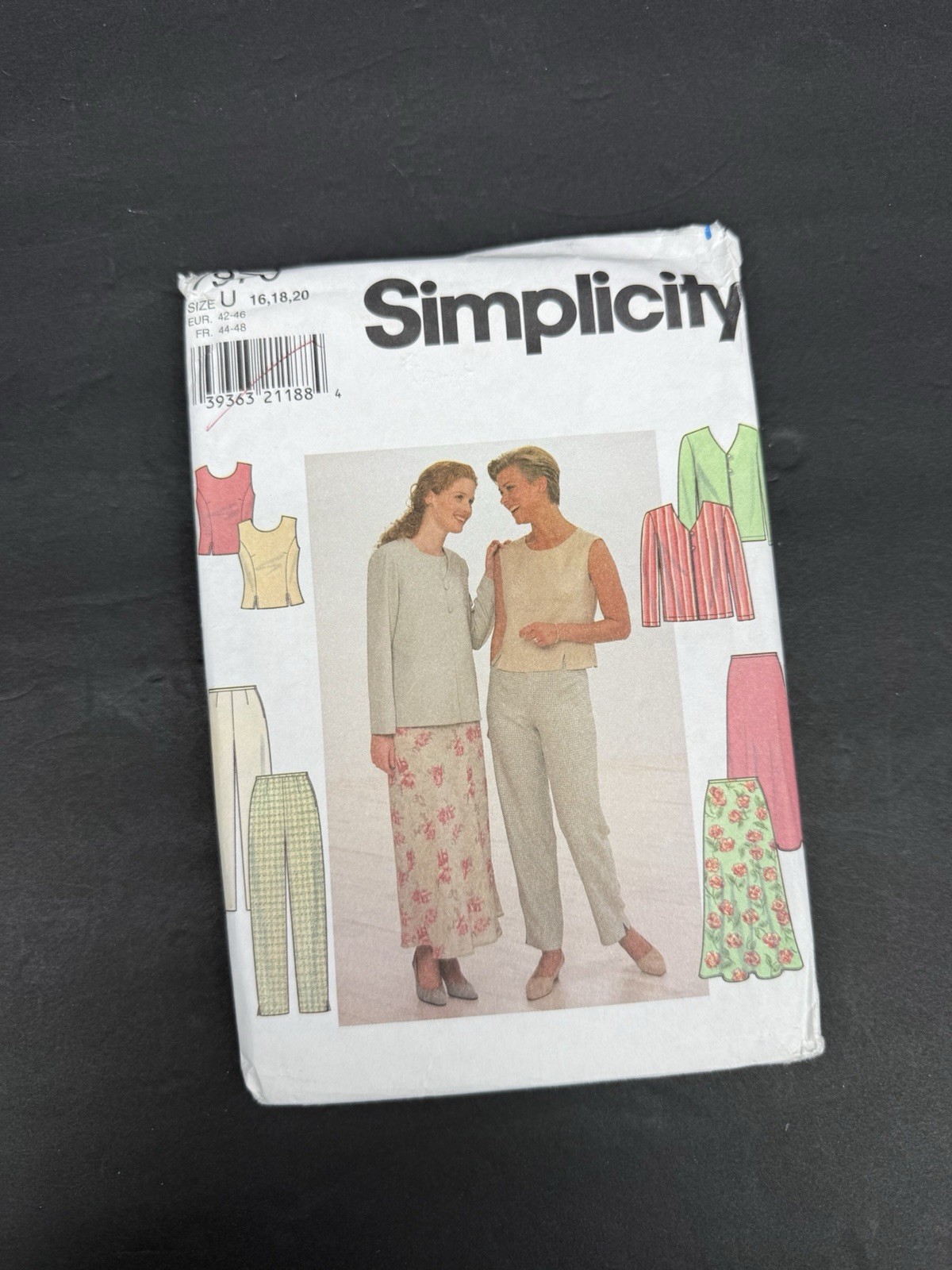 Simplicity 7970 Misses' Jacket, Top, Pants, Skirt Pattern Size 16-20 UNCUT