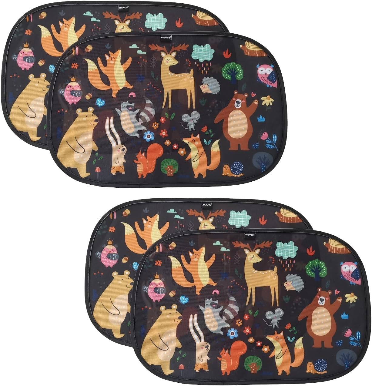 Car Window Shades (2/4 Pack) - Sun Shade Blocker for Baby & Children, Cling Win.