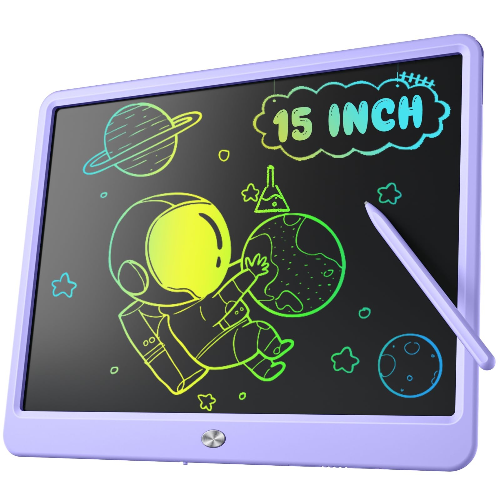 LCD Writing Tablet for Kids, 15 Inch Large Screen Doodle Board, Colorful Draw...