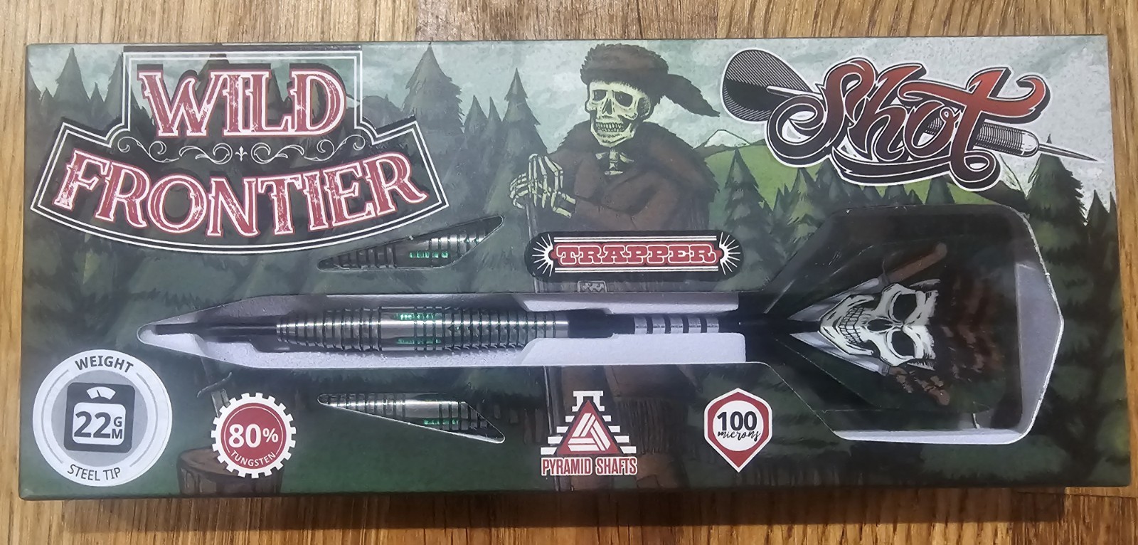 Shot Wild Frontier Trapper 22g Steel Tip Dart Set
