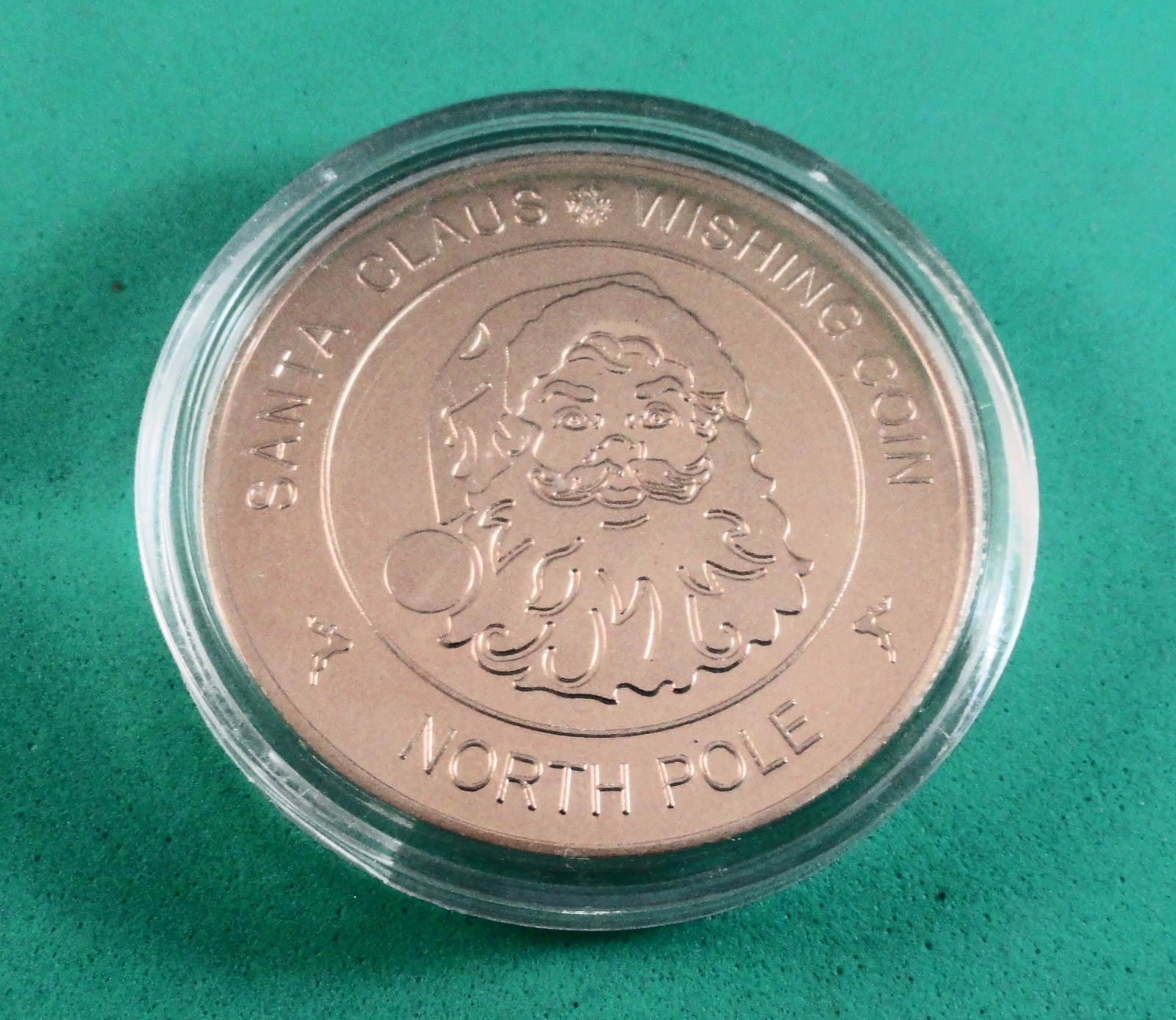 MEDAL / COIN: SANTA CLAUS WISHING COIN - NORTH POLE - MERRY CHRISTMAS