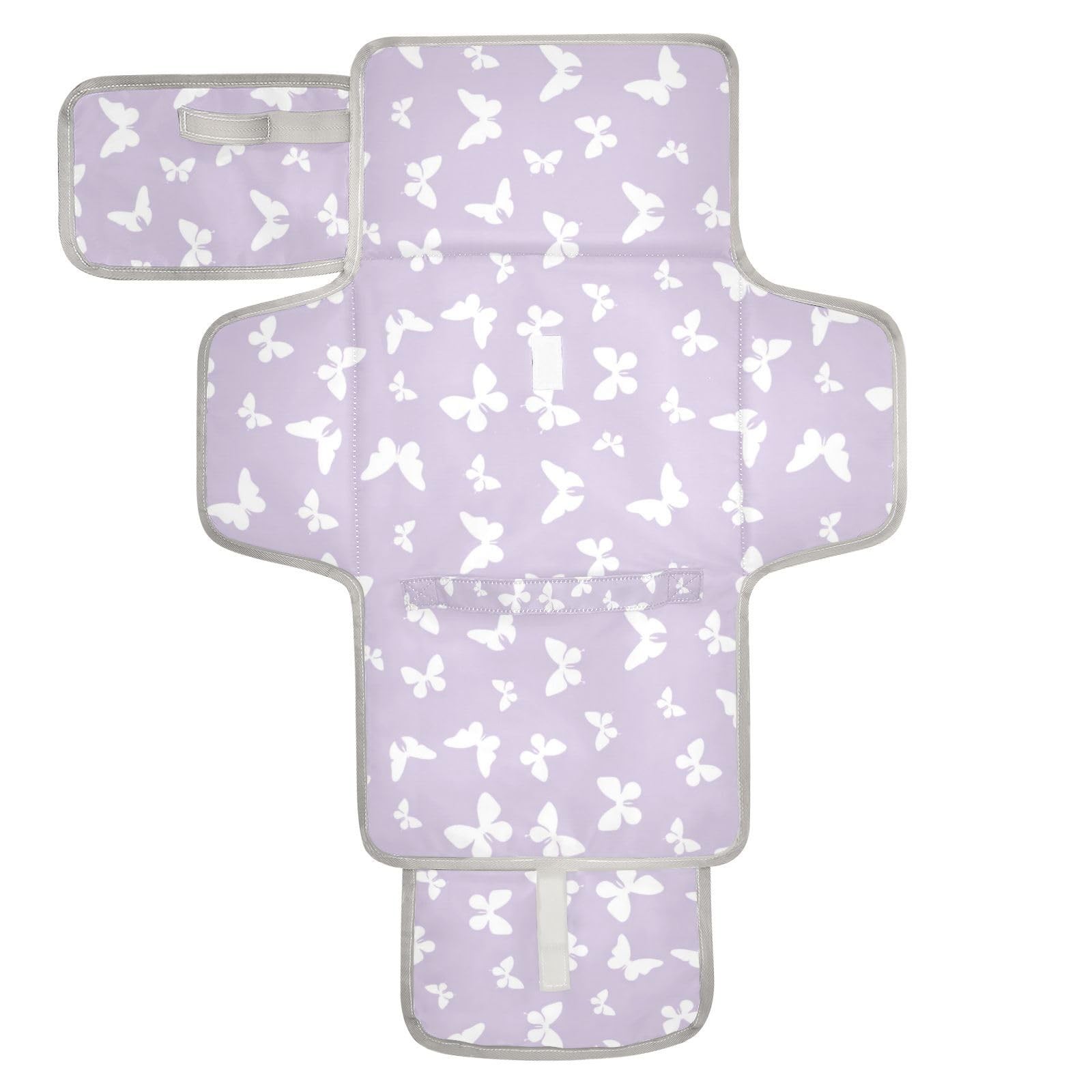 ElliTarr Portable Diaper Changing Pad Travel Baby Purple Butterfly 