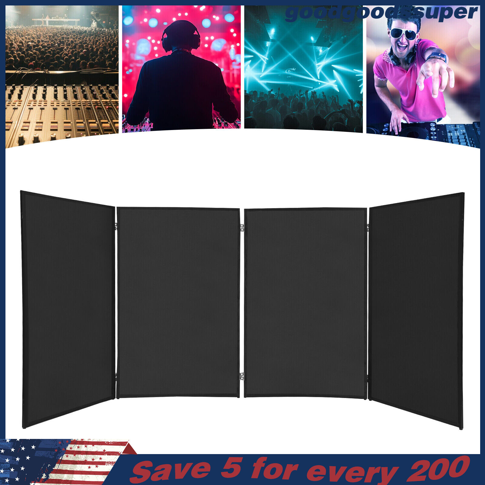 DJ Foldable Booth Panels Portable Facade Event Booth Panels Detachable Cover NEW