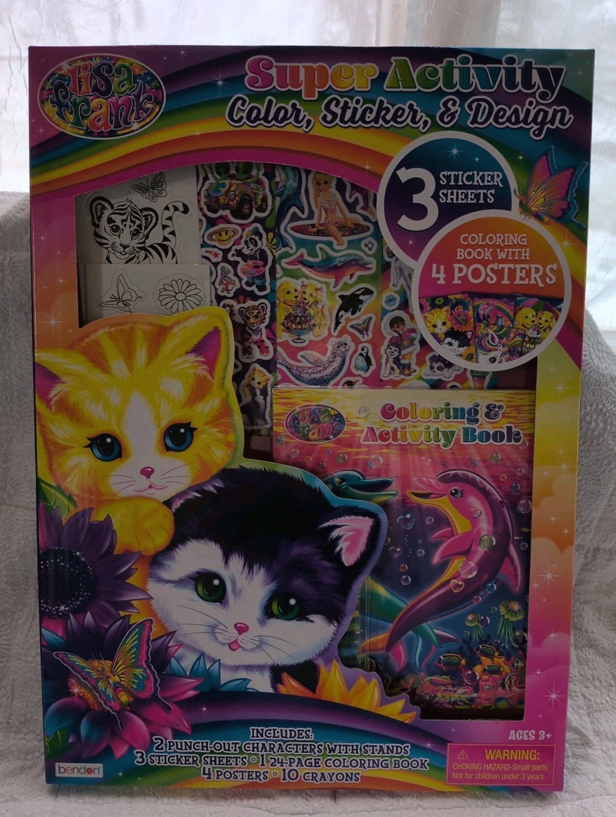 Lisa Frank Super Activity Set Color, Sticker, & Design New! 