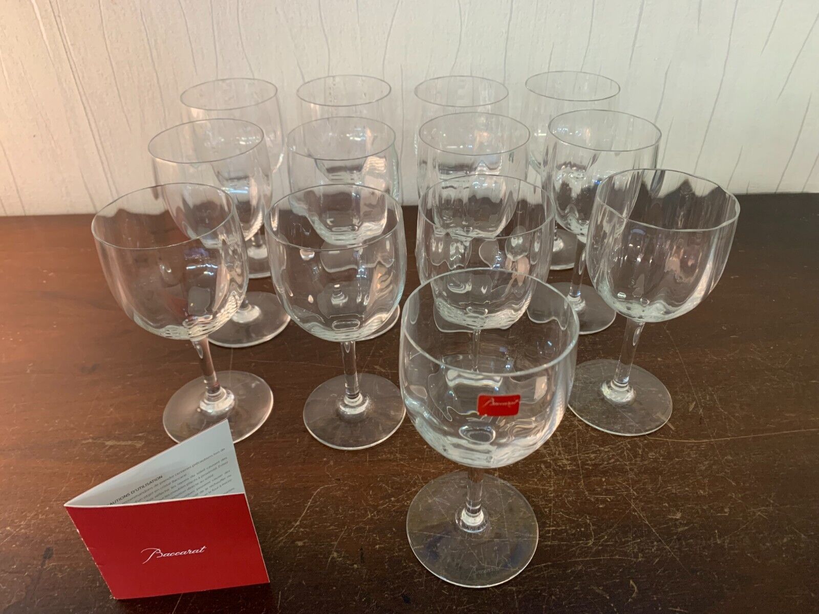 13 White Wine Glasses Model Montaigne Crystal Baccarat (Price Per Unit)