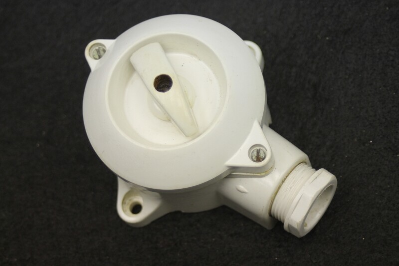 Rotary Switch Bakelite White Surface-mounted Light Switch 1 Output ON OFF