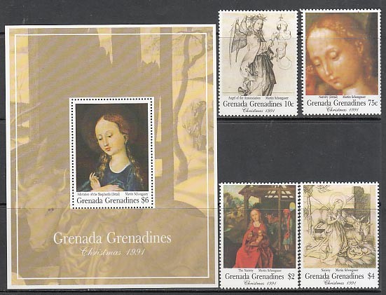 Grenada-Grenadines - Mail Yvert 1260/3+H.228 ** Mnh Christmas