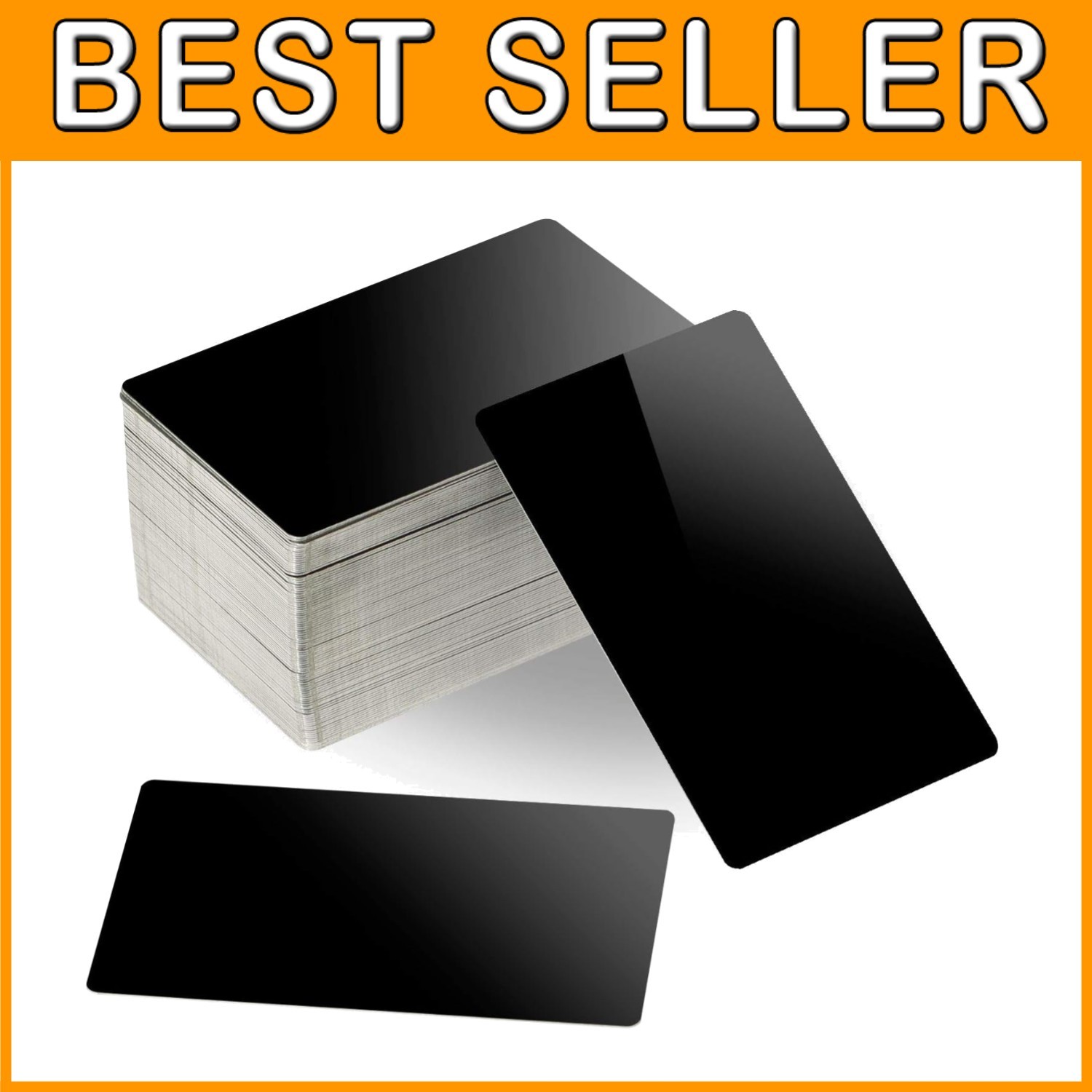 Bulk Metal DIY Business Card Blanks Black 100pcs