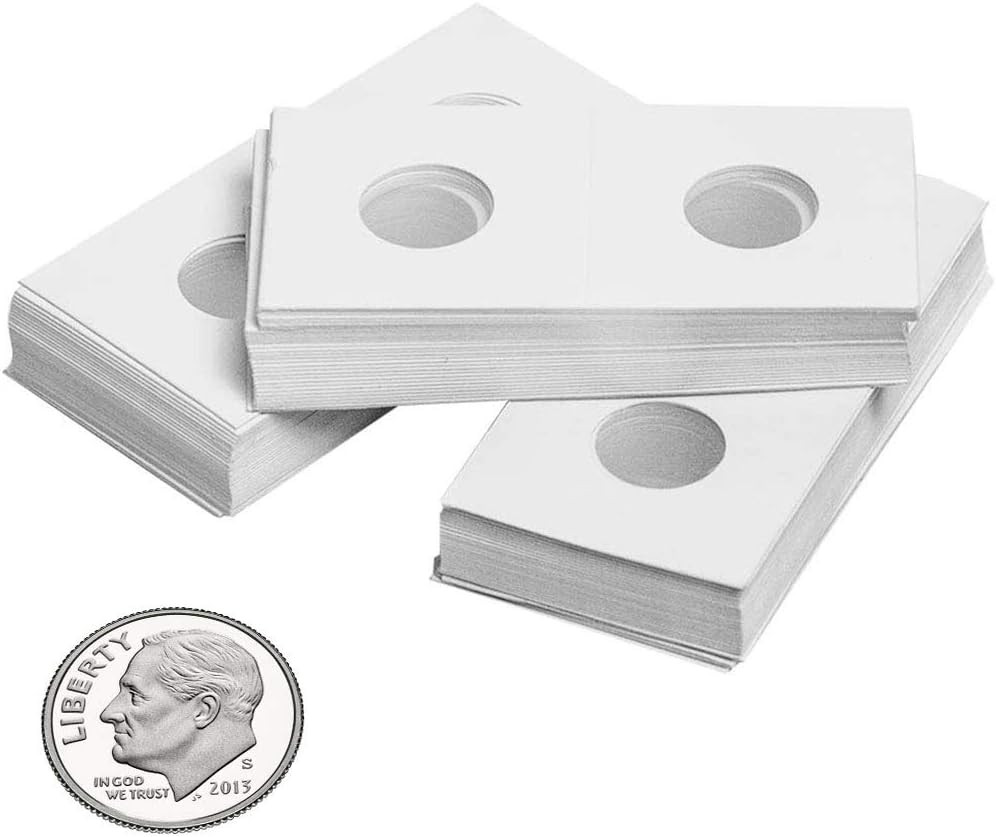 Coin Flips for Penny, Cent, Pence - 90 Pcs 20.5Mm / 0.8 Inch Cardboard Holder fo