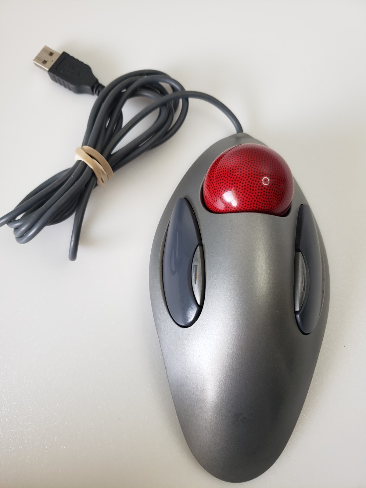 Vintage Logitech Trackman Marble USB T-BC21 Mouse, P/N 804377-0000 WORKS GREAT!