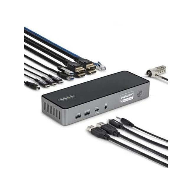 Startech DK30C2DPEPRN 140W Triple-Monitor USB-C Laptop Docking Station for Ma...