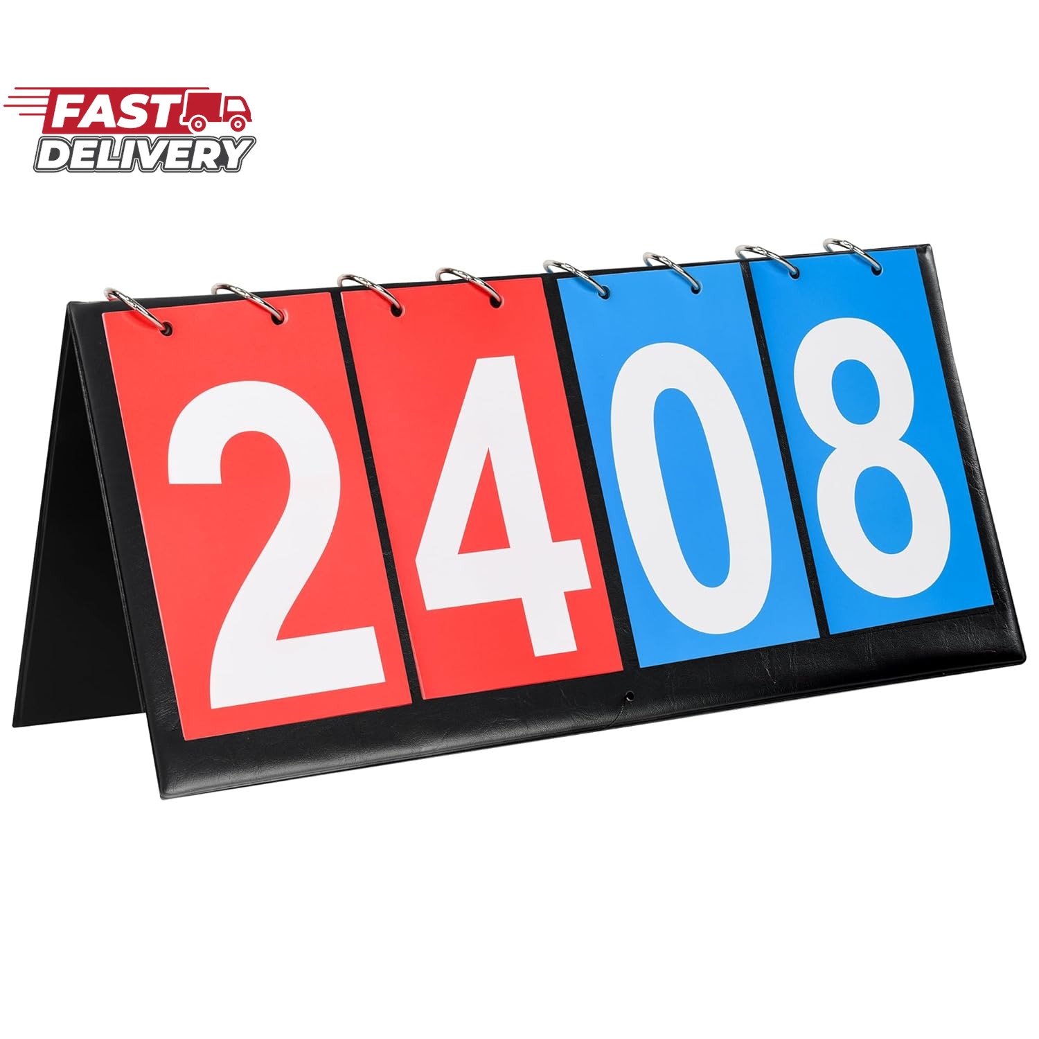 I-MART 4-Digit Portable Flip Scoreboard, Easy Flip Score Keeper for Cornhole Vol