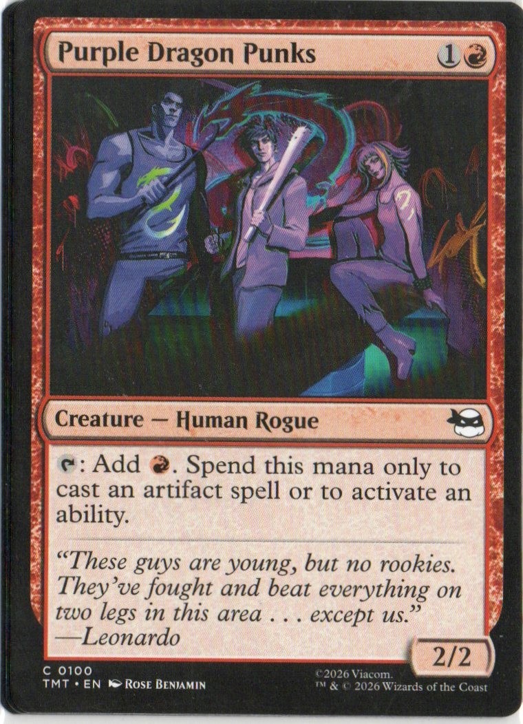 MTG  TEENAGE MUTANT NINJA TURTLES   PURPLE DRAGON PUNKS  PLAYSET X4