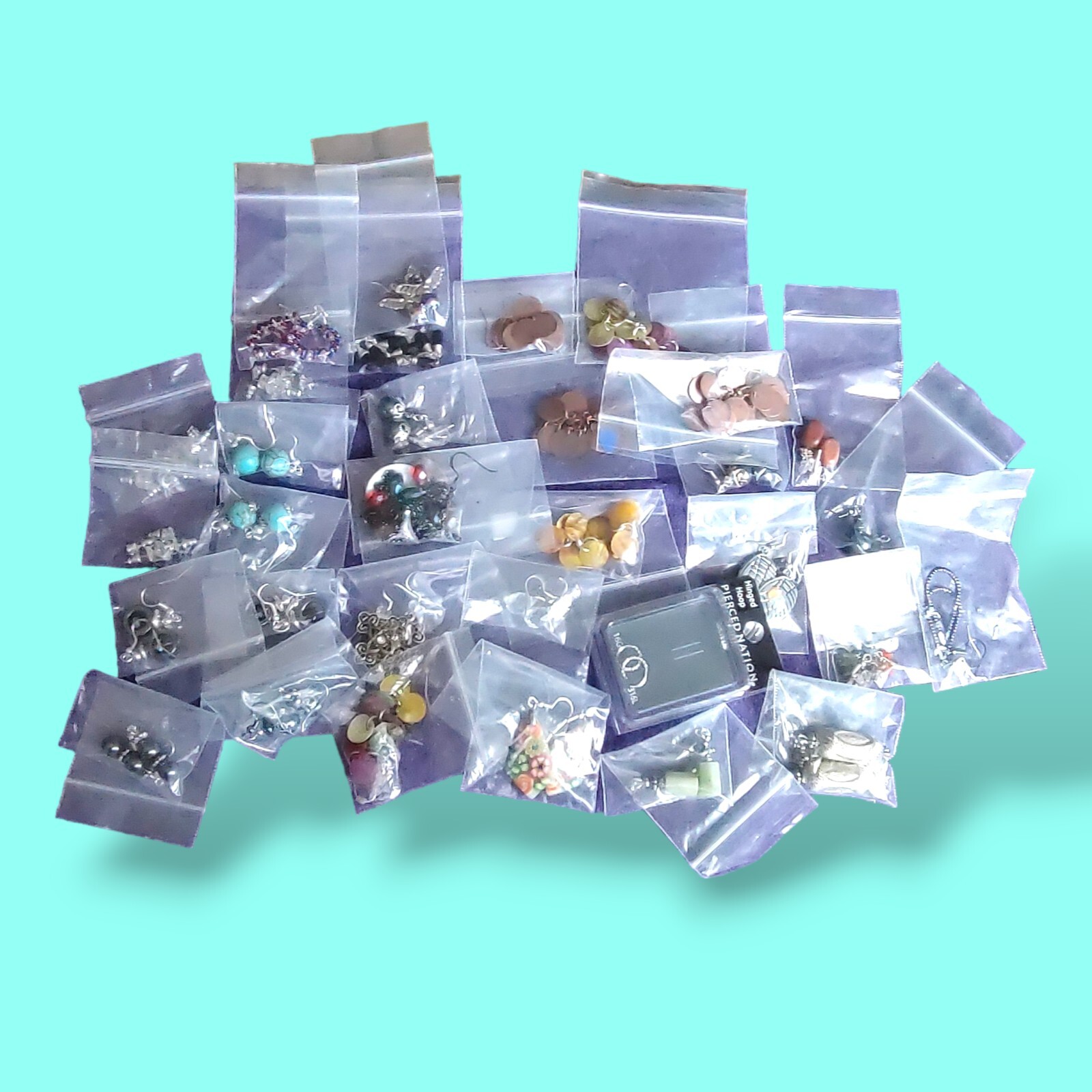 Bulk Paired Earring Lot Wearable Resale Mixed Materials Hook And Stud