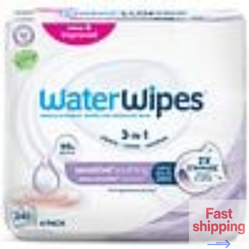 WaterWipes Sensitive+ Soothing Clean, 3-In-1 Clean, 99% Water 60.0 ea, 4 pack