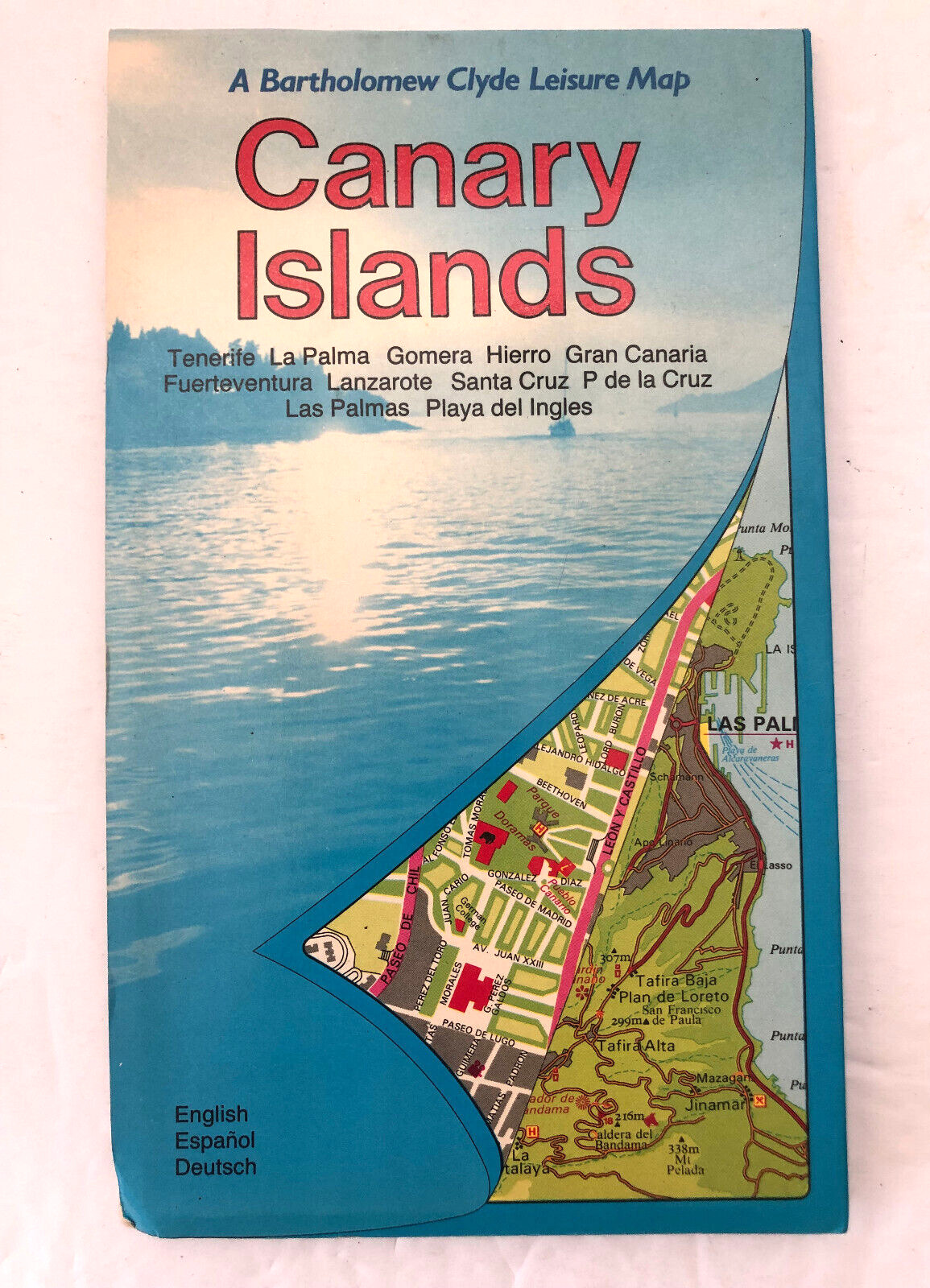 Canary Islands Map Foldout Paper Bartholomew Clyde Leisure Map Travel Africa