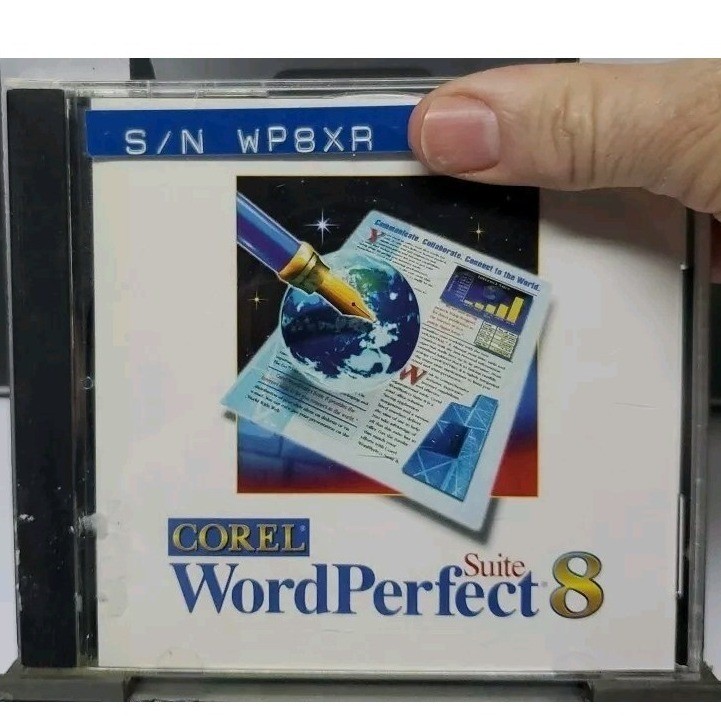 VINTAGE Corel WordPerfect Suite 8 PC Software Windows 95 NT CD ROM With SN
