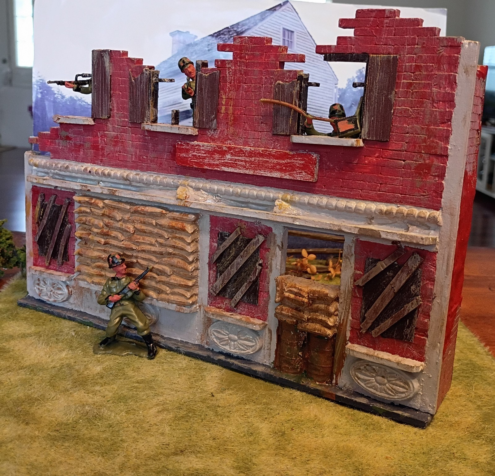 ACW Civil War German WW 2 composite 5 pc building set 54mm fits Conte Britains