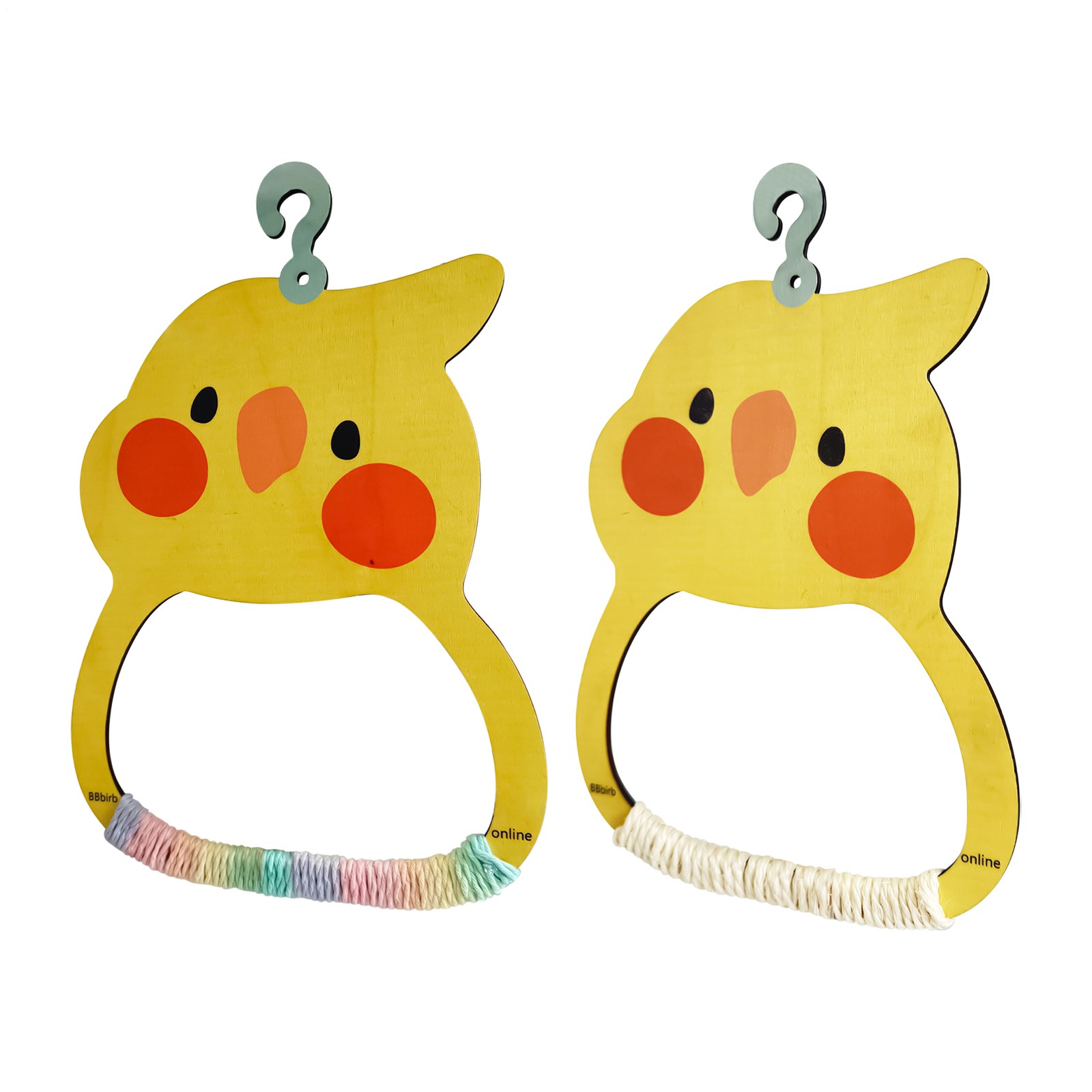 Bird Swing Parakeets Cage Bird Swing Toy Wooden Perch Colorful