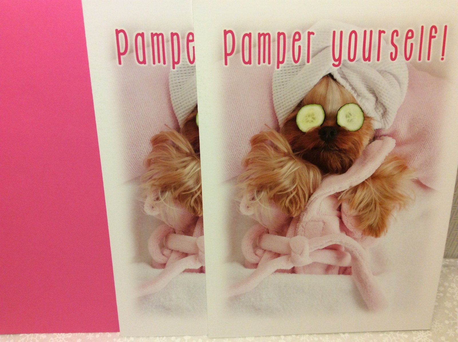 BIRTHDAY RSVP GREETING CARDS NEW W/ENVELOPE LOT 2 "PAMPER YOURSELF!"