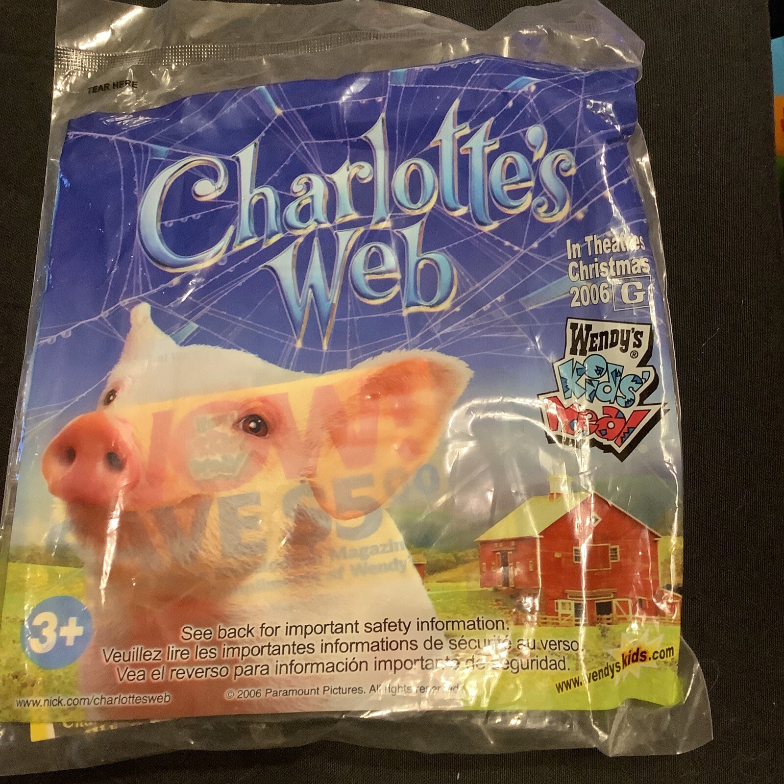 Wendy's Kids Meal Charlotte's Web NEW 2006 Charlette Action Figure-NIP RARE🕸🕷