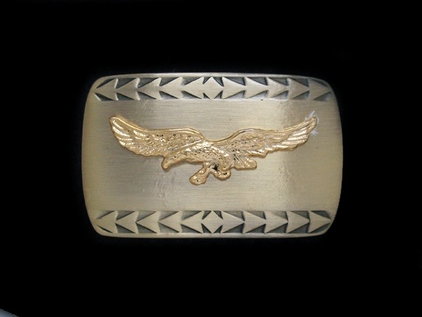 UE05127 VINTAGE 1970s **BALD EAGLE** WESTERN & COWBOY FASHION BELT BUCKLE