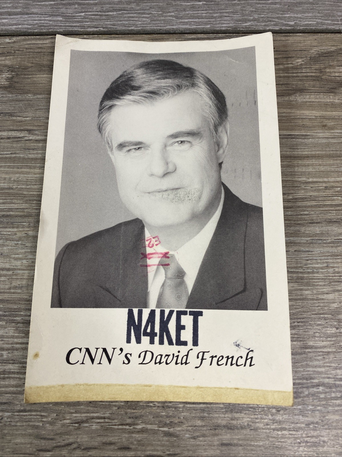 CNN David French ham radio call postcard QSL